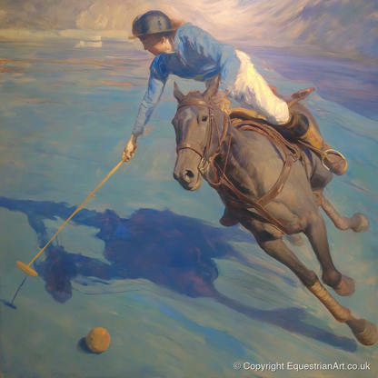 The Final Chukka - polo horse art print and canvas by Alistair Rhodes A.I