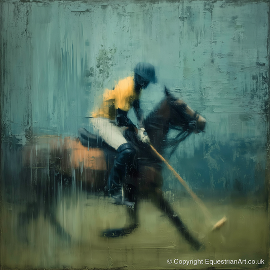 The Final Chukka - polo horse art print and canvas by Alaric Townsend A.I