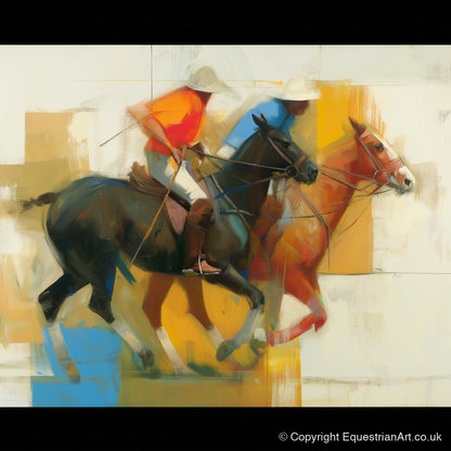 The Final Chukka - polo horse art print and canvas by Silas Marlowe A.I