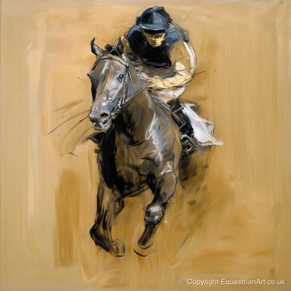 The Final Furlong - racing horse art print and canvas by Samuel Pembroke A.I