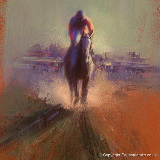 The Final Furlong - racing horse art print and canvas by Rupert Kingsley A.I