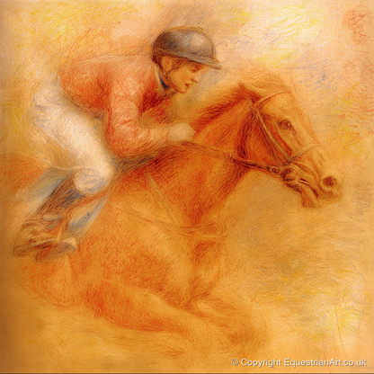 The Final Furlong - racing horse art print and canvas by Douglas Fairley A.I