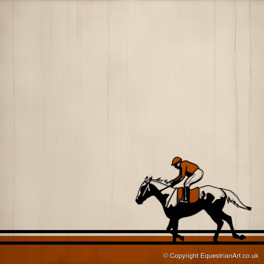 The Final Furlong - racing horse art print and canvas by Barnaby West A.I