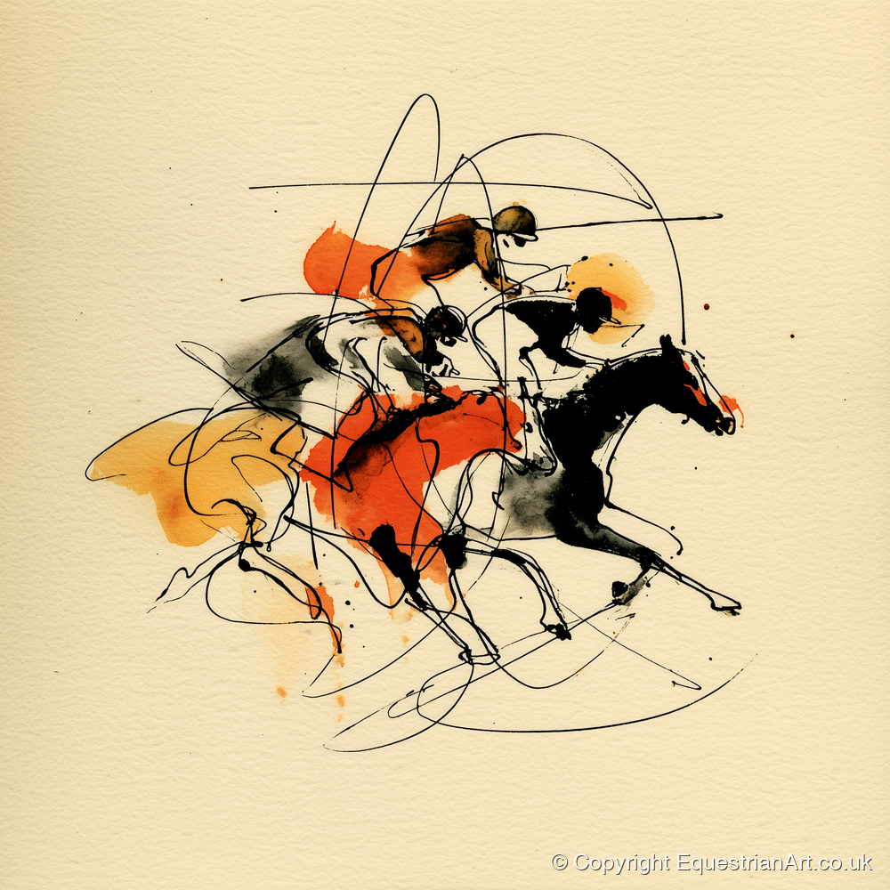 The Final Furlong - racing horse art print and canvas by Edwin Carlisle A.I