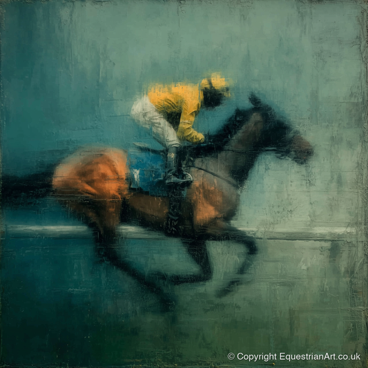 The Final Furlong - racing horse art print and canvas by Alaric Townsend A.I