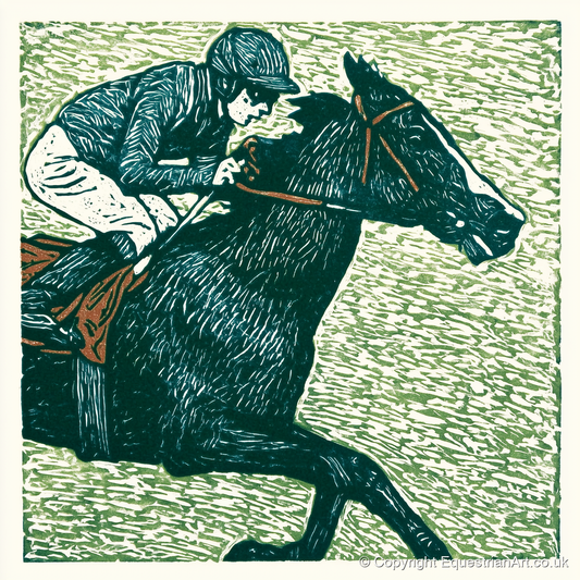 The Final Furlong - racing horse art print and canvas by Hector Sullivan A.I