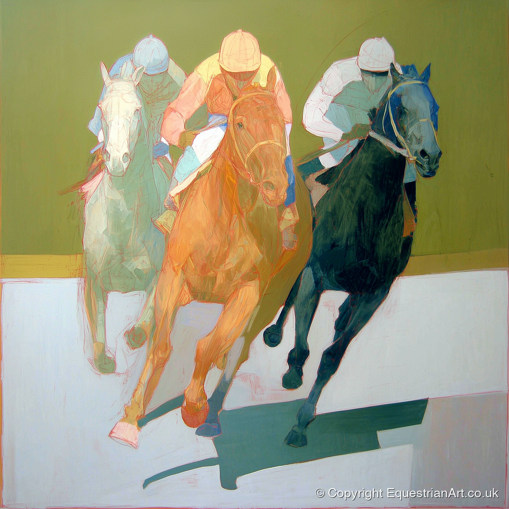 The Final Furlong - racing horse art print and canvas by Emerson Grey A.I