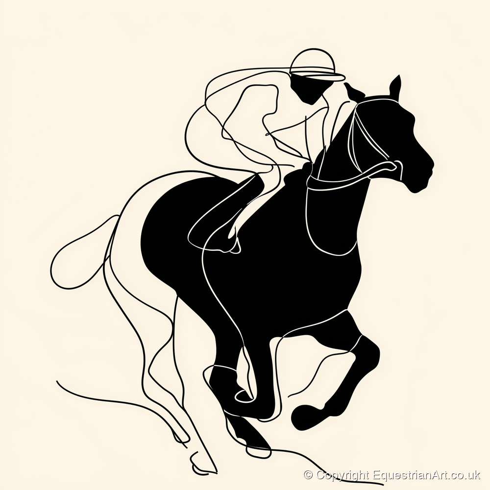 The Final Furlong - racing horse art print and canvas by Felix Chambers A.I