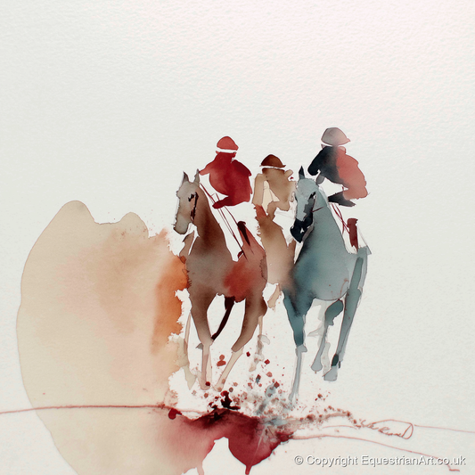 The Final Stretch - racing horse art print and canvas by Theodore Grant A.I