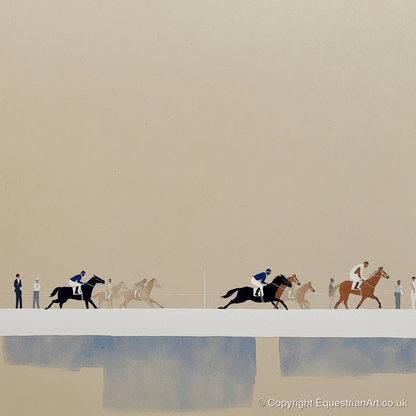 The Final Stretch - racing horse art print and canvas by Phillip Marbury A.I
