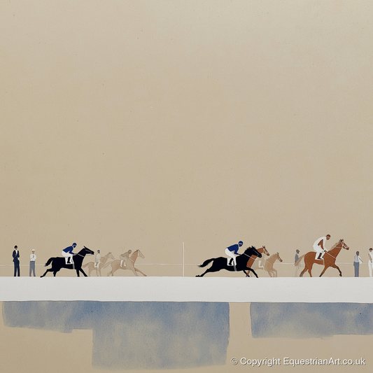 The Final Stretch - racing horse art print and canvas by Phillip Marbury A.I
