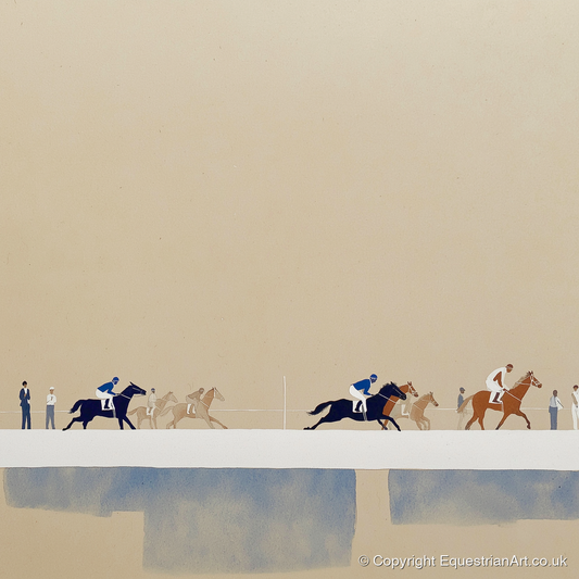The Final Stretch - racing horse art print and canvas by Phillip Marbury A.I