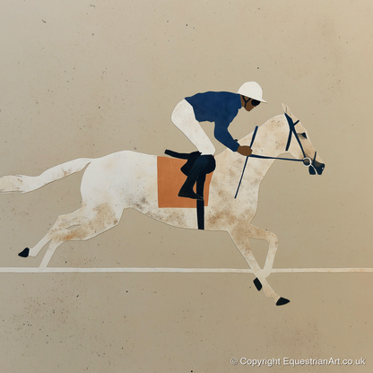 The Final Stride - racing horse art print and canvas by Phillip Marbury A.I