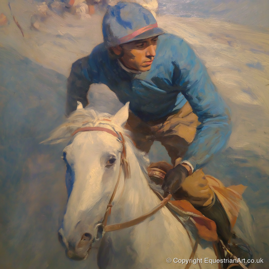 The Forward Glance - racing horse art print and canvas by Alistair Rhodes A.I