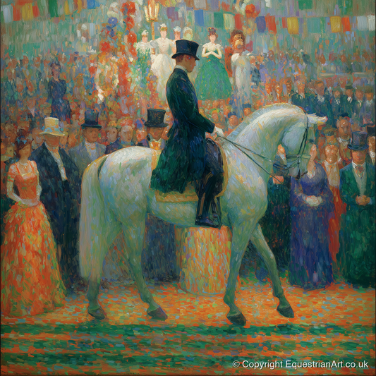 The Gala Performance - dressage horse art print and canvas by Ambrose Keating A.I