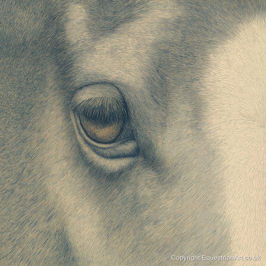 The Gentle Eye - horse portrait art print and canvas by Arthur Sterling A.I