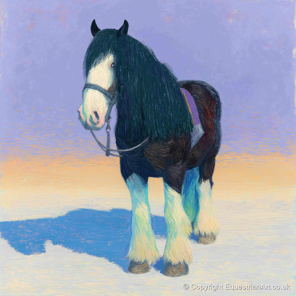 The Gentle Giant - horse breed art print and canvas by Imogen Spencer A.I