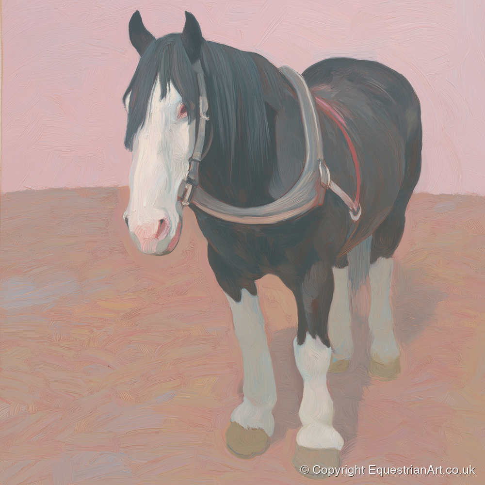 The Gentle Heavy - horse breed art print and canvas by Florence Hadley A.I