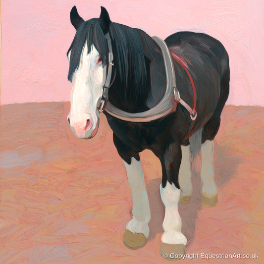 The Gentle Heavy - horse breed art print and canvas by Florence Hadley A.I