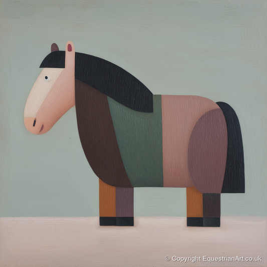 The Geometric Cob - horse breed art print and canvas by Wallace Bingham A.I