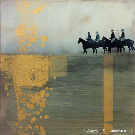 The Gilded Chukka - polo horse art print and canvas by Graham Whitaker A.I