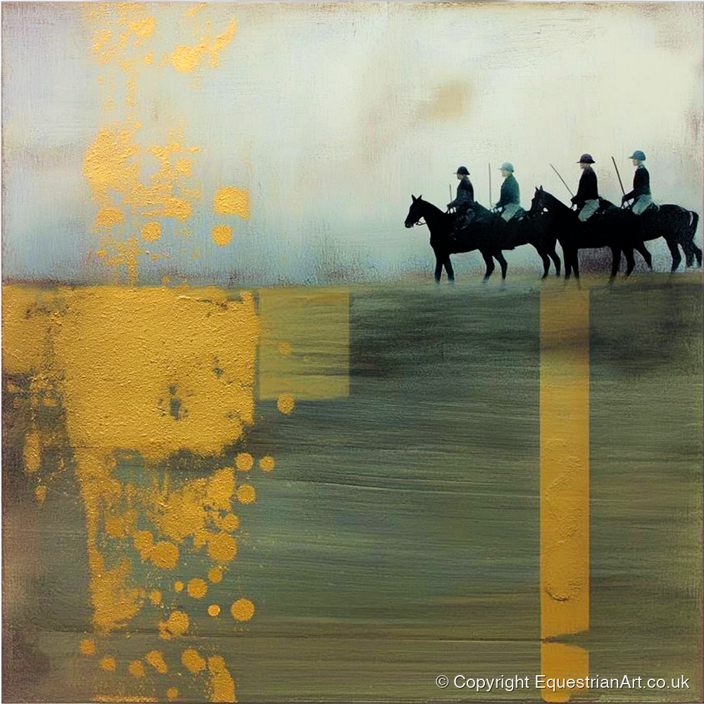 The Gilded Chukka - polo horse art print and canvas by Graham Whitaker A.I