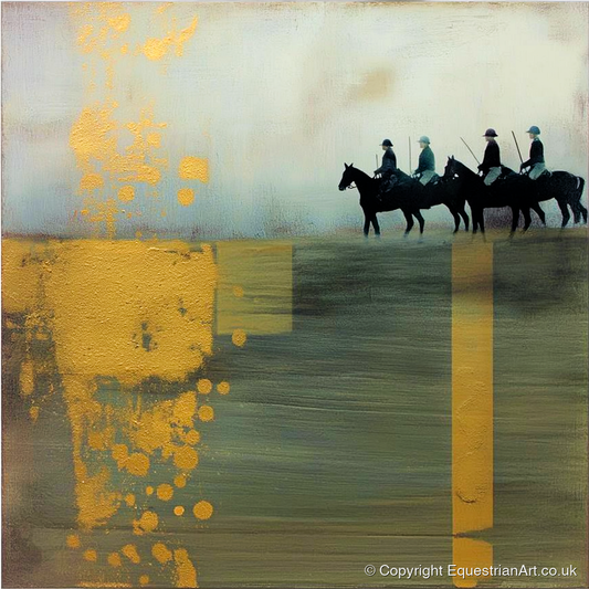 The Gilded Chukka - polo horse art print and canvas by Graham Whitaker A.I