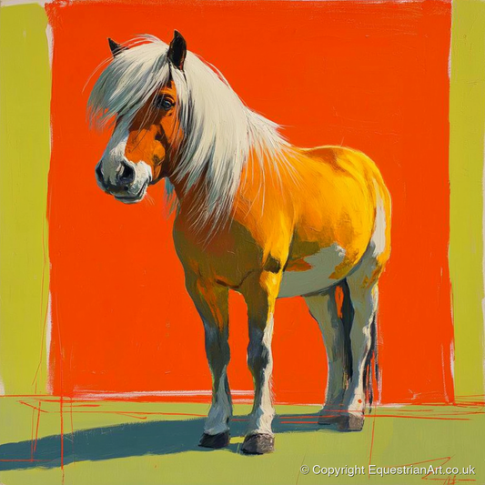 The Golden Haflinger - horse breed art print and canvas by Victor Beaumont A.I