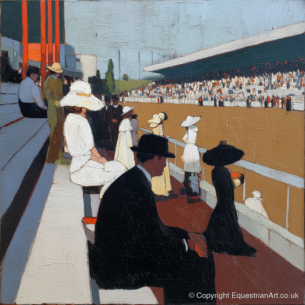The Grandstand Spectacle - racing horse art print and canvas by Ralph Tennyson A.I