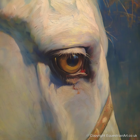 The Knowing Eye - horse portrait art print and canvas by Alistair Rhodes A.I