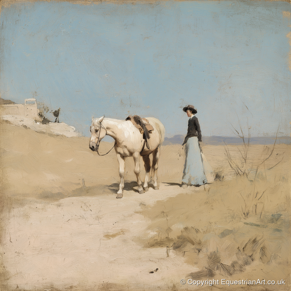 The Long Ride Home - horse & rider art print and canvas by Frederick Lowell A.I