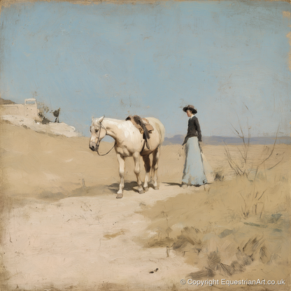 The Long Ride Home - horse & rider art print and canvas by Frederick Lowell A.I