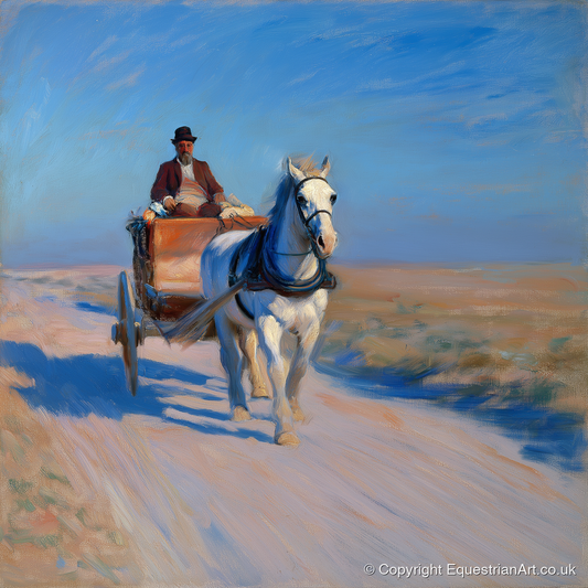 The Long Road Home - working horse art print and canvas by Gabriel Hayes A.I