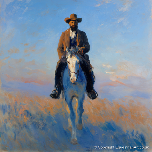 The Luminous Frontier - western horse art print and canvas by Gabriel Hayes A.I