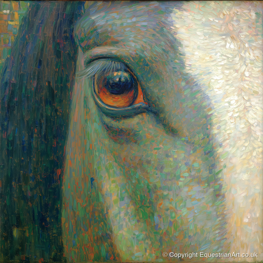 The Luminous Gaze - horse portrait art print and canvas by Ambrose Keating A.I