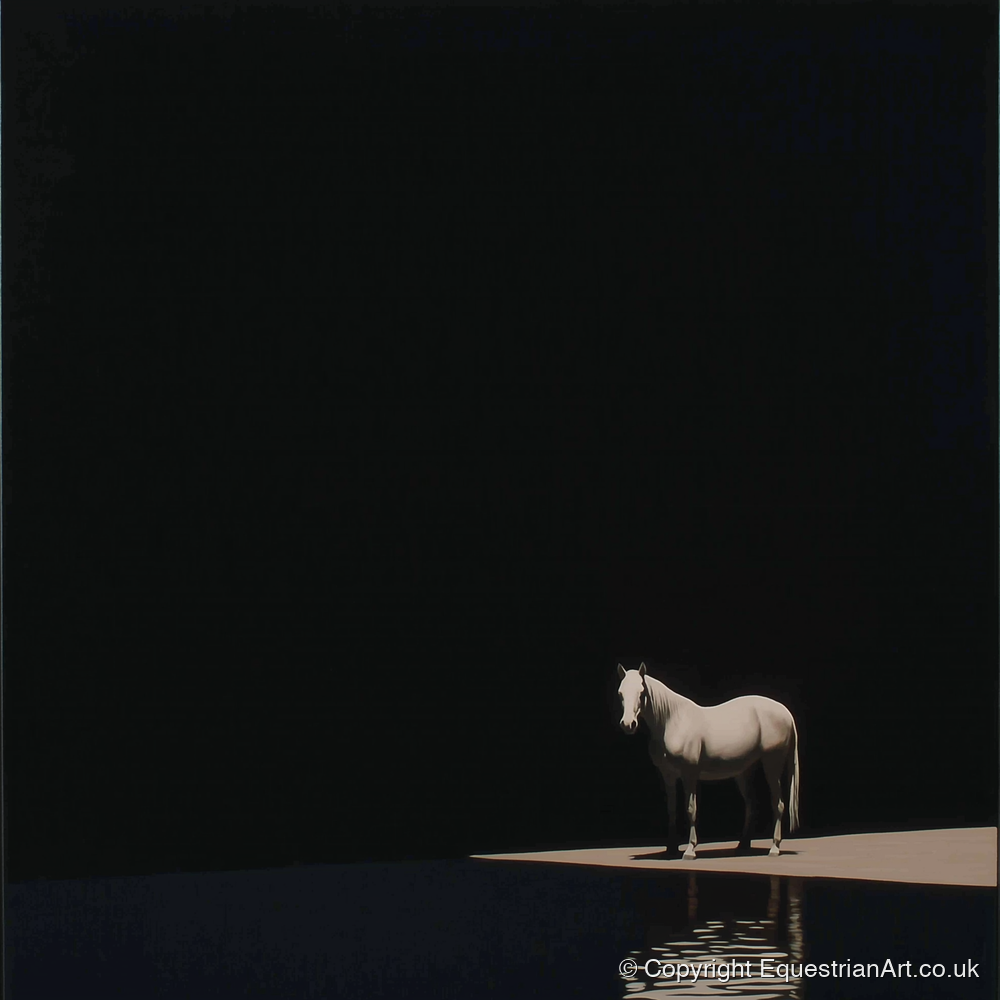 The Luminous Grey - horse portrait art print and canvas by Adelaide Calloway A.I
