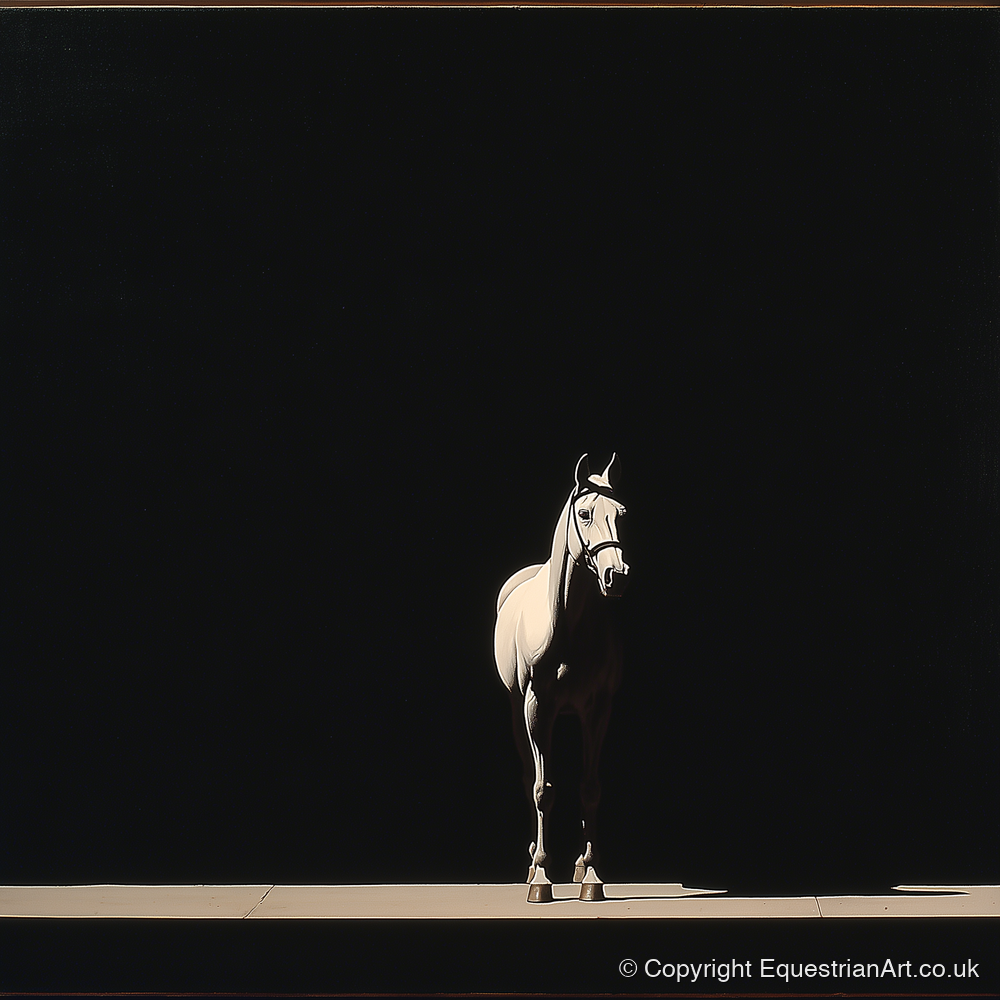The Midnight Thoroughbred - racing horse art print and canvas by Adelaide Calloway A.I