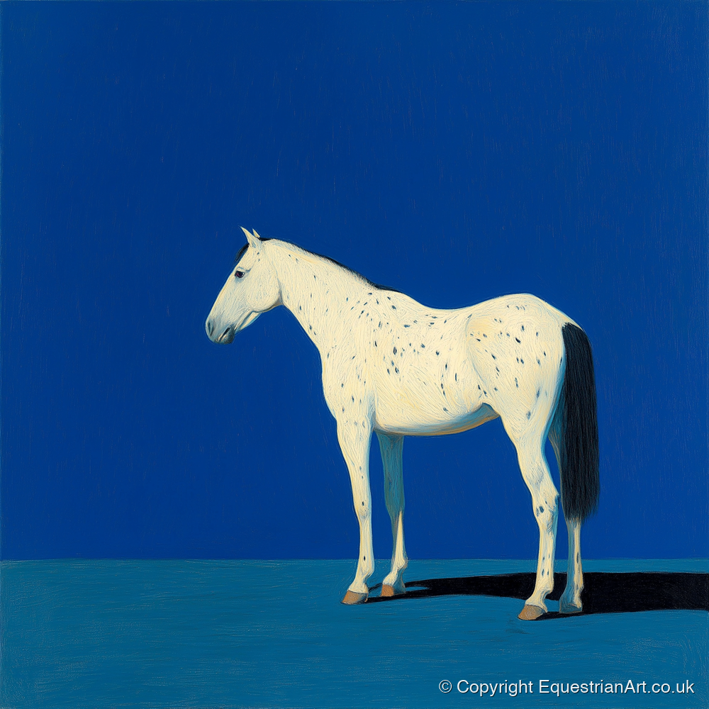 The Minimalist Appaloosa - horse breed art print and canvas by Malcolm Hastings A.I