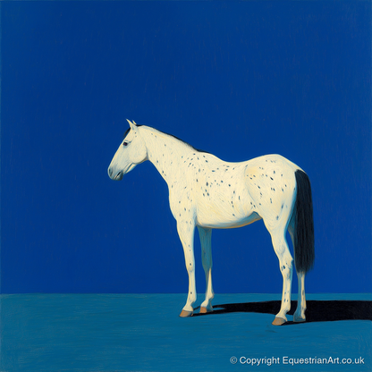 The Minimalist Appaloosa - horse breed art print and canvas by Malcolm Hastings A.I