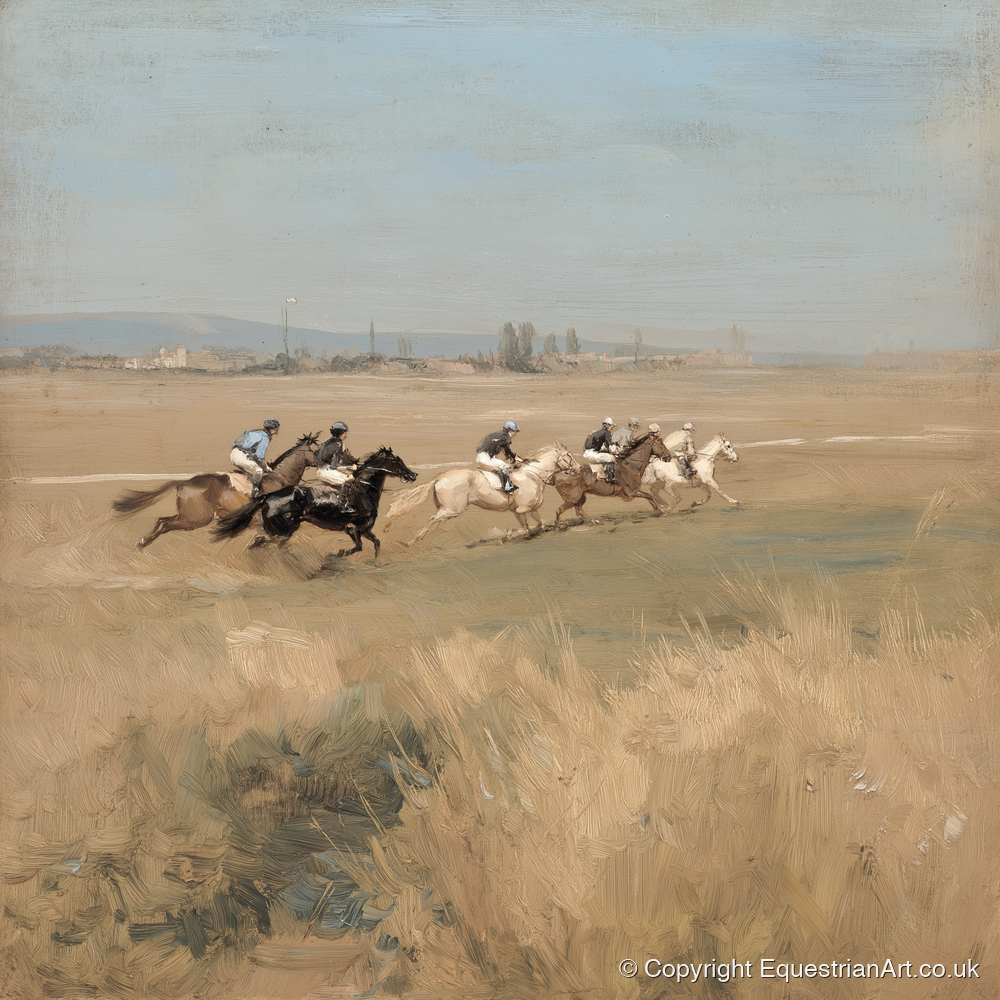 The Morning Gallop - racing horse art print and canvas by Frederick Lowell A.I