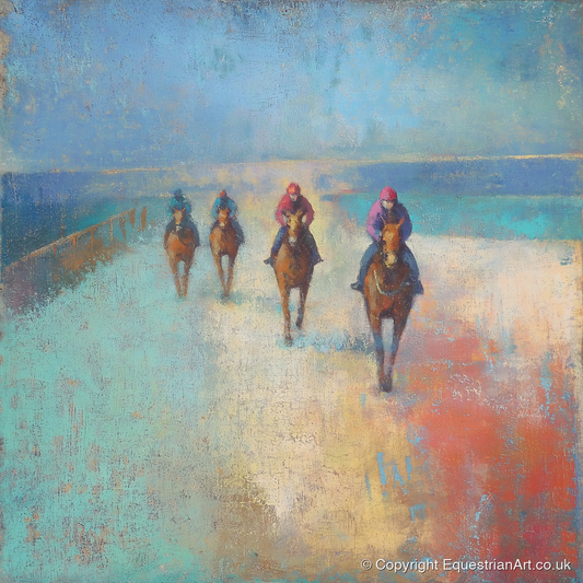 The Morning String - racing horse art print and canvas by Benedict Croft A.I
