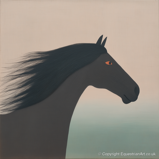 The Onyx Silhouette - horse breed art print and canvas by Wallace Bingham A.I