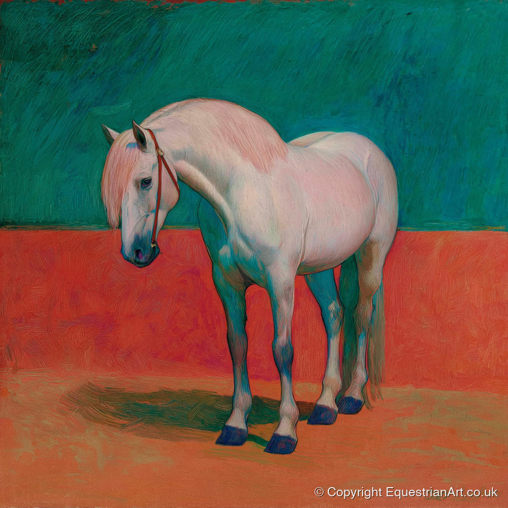 The Painted Grey - horse breed art print and canvas by Lawrence Gable A.I