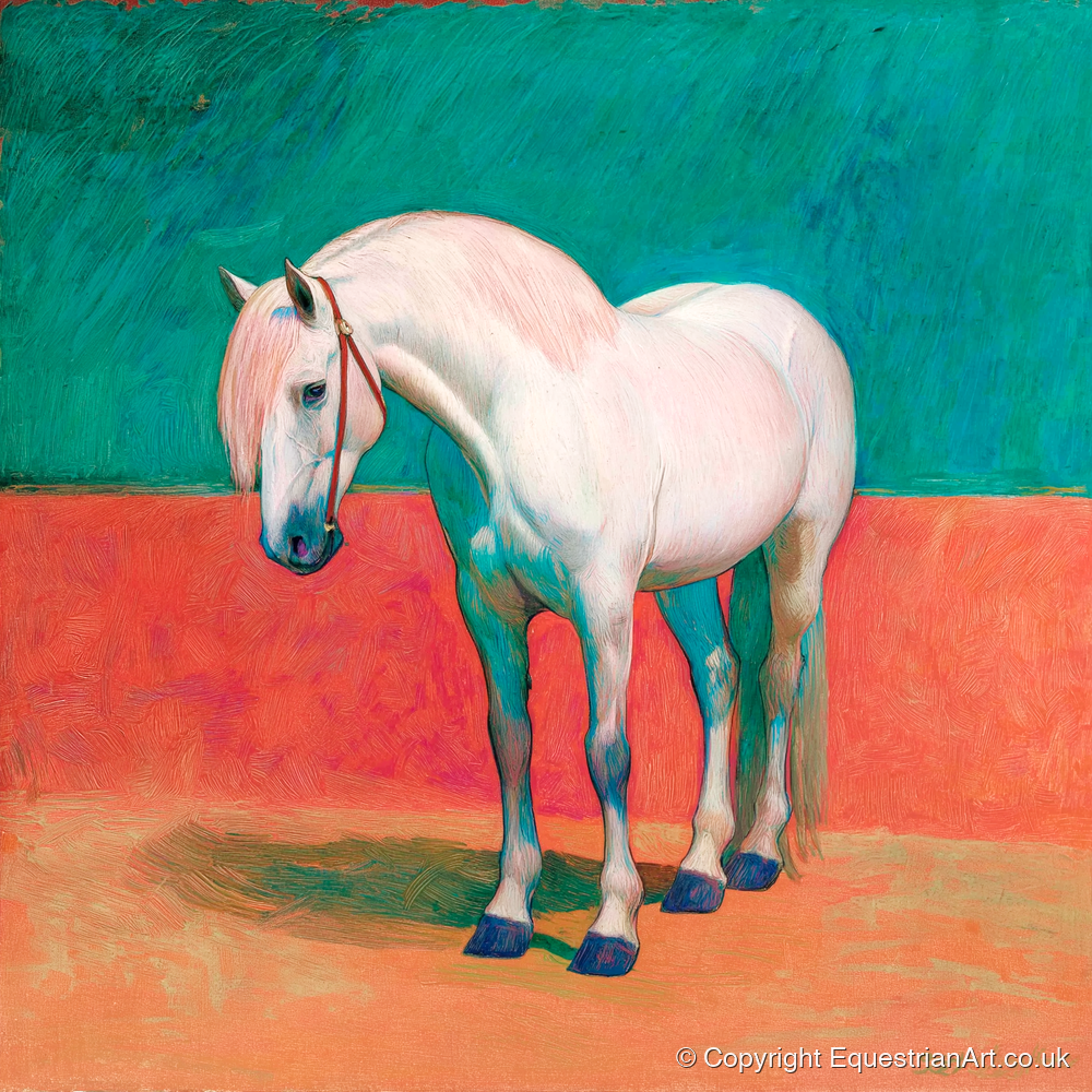 The Painted Grey - horse breed art print and canvas by Lawrence Gable A.I