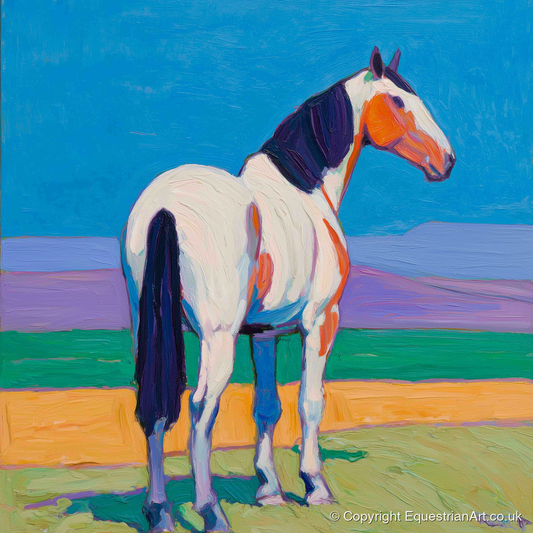 The Painted Sentinel - horse breed art print and canvas by Marshall Davies A.I