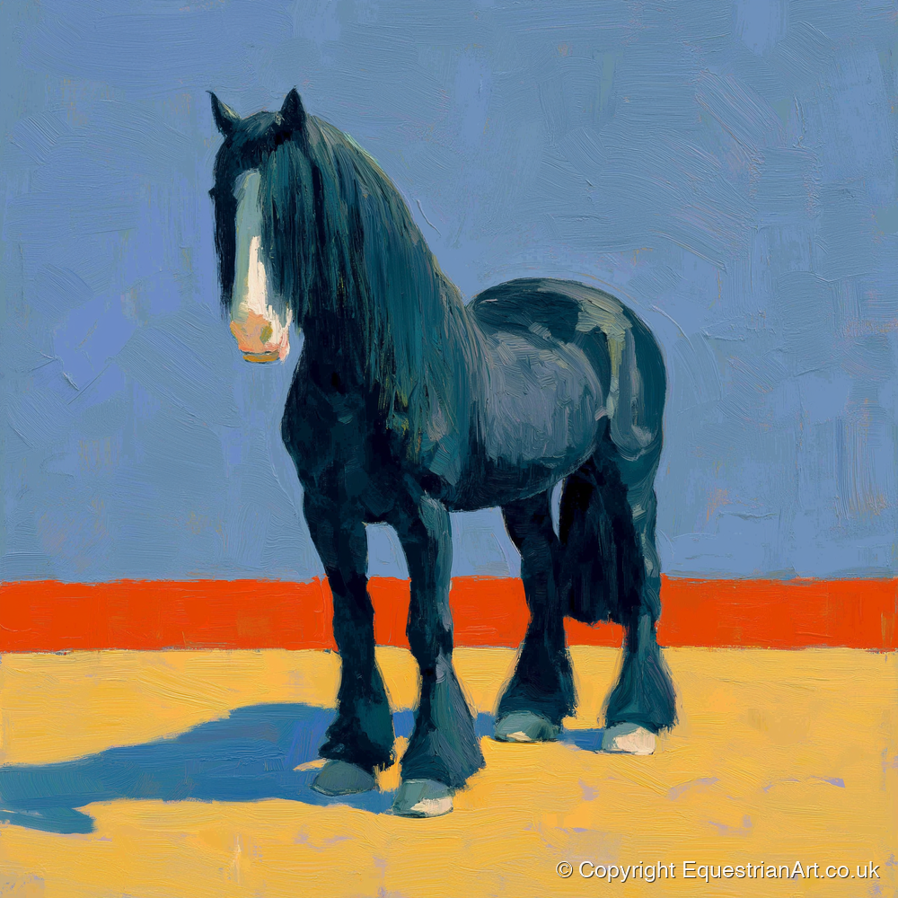 The Painted Shire - horse breed art print and canvas by Hugo Beckett A.I