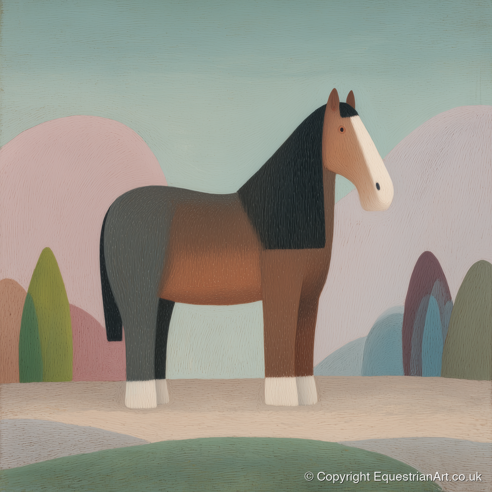 The Patient Cob - horse breed art print and canvas by Wallace Bingham A.I