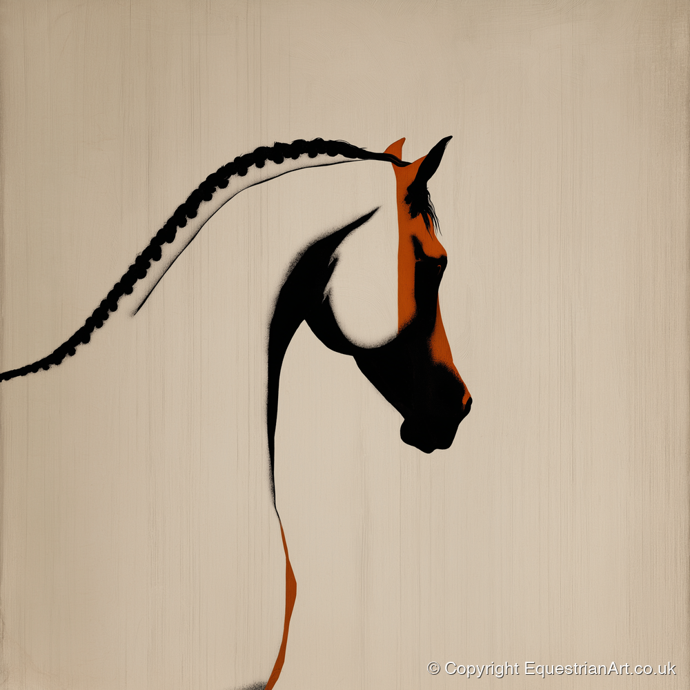 The Plaited Crest - horse breed art print and canvas by Barnaby West A.I