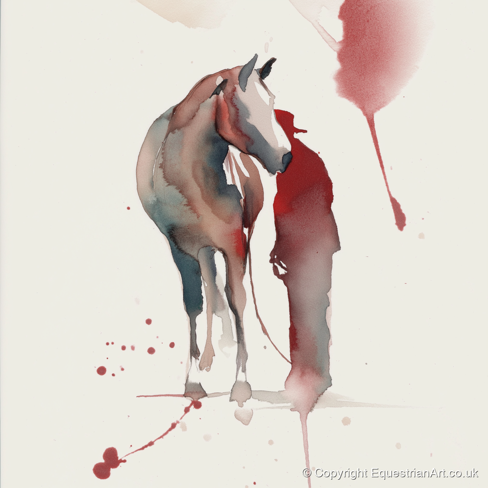 The Quiet Bond - horse & rider art print and canvas by Theodore Grant A.I