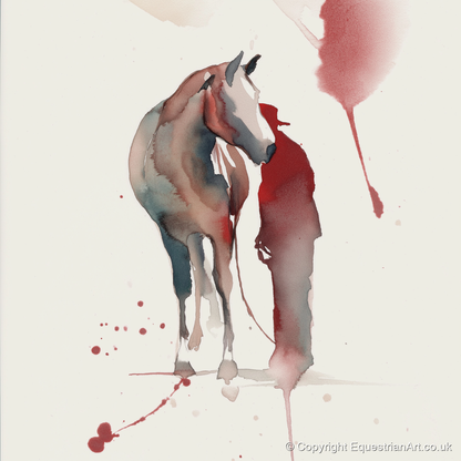 The Quiet Bond - horse & rider art print and canvas by Theodore Grant A.I